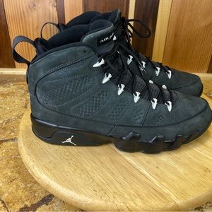 Air Jordan 9 Retro Black Satin Sz 10 - Used with Box, Fair Condition